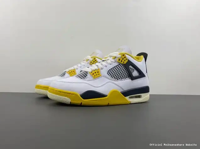 Official Maikesneakers Vivid WNNS 4 Jordan Air AQ9129-101 Sulfur 0329